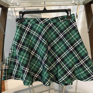 Green Plaid Skirt